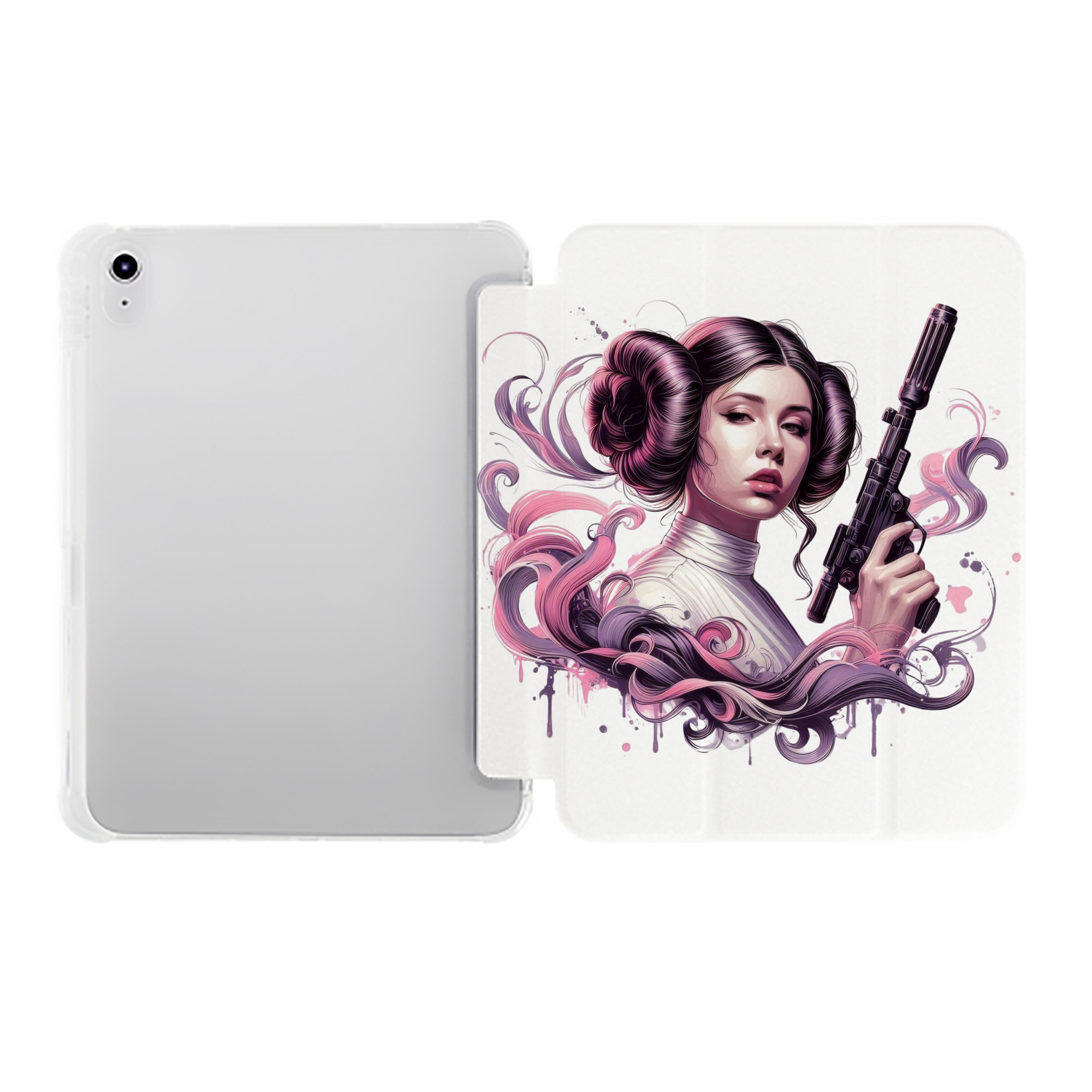 （画像用） スター・ウォーズ Star Wars IPad ケース ペン収納付き 三つ折りスタンド PUレザー×シリコン 対応機種9.5/10.5/10.9インチ